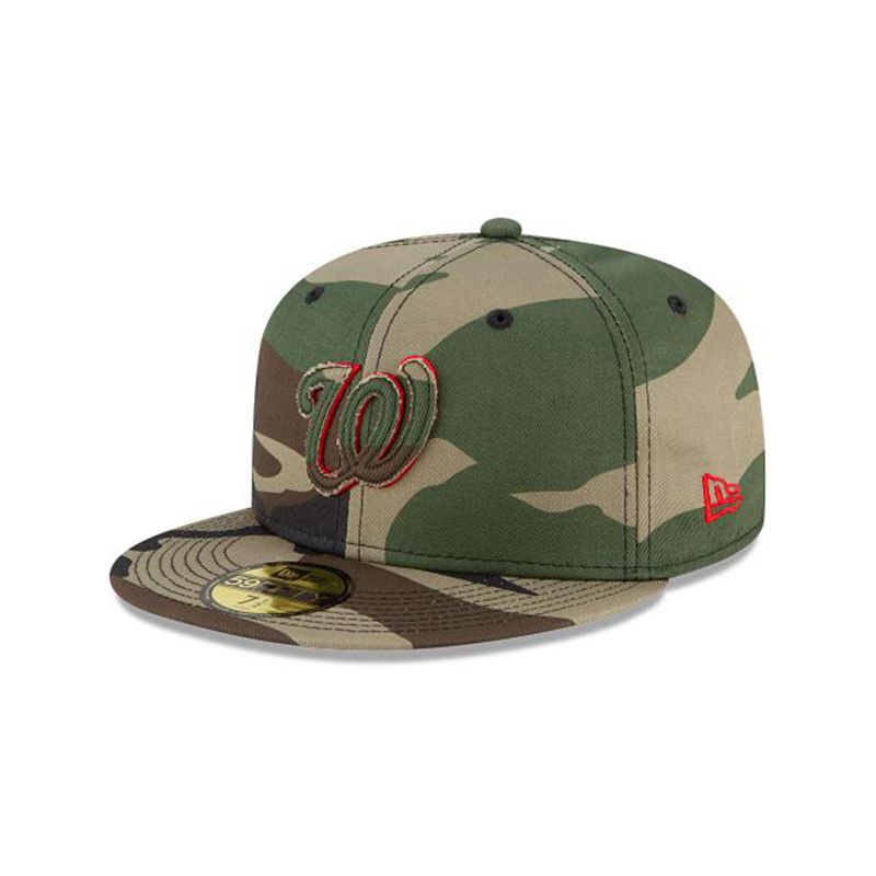 MLB Washington Nationals Forest Pop 59Fifty Fitted (FDN8668) - Green New Era Caps